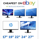 19" 22" 24" 27" PC MONITOR VGA / HDMI | FLAT SCREEN / FRAMELESS Monitor + Cables