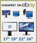 19" 22" 24" 27" PC MONITOR VGA / HDMI | FLAT SCREEN / FRAMELESS Monitor + Cables