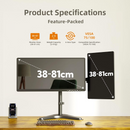 DUAL HP Frameless PC Monitor 48" 2x 24" 1920x1080 HDMI /DP /VGA + New Dual Stand